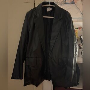 Princess Polly Black Faux Leather Jacket